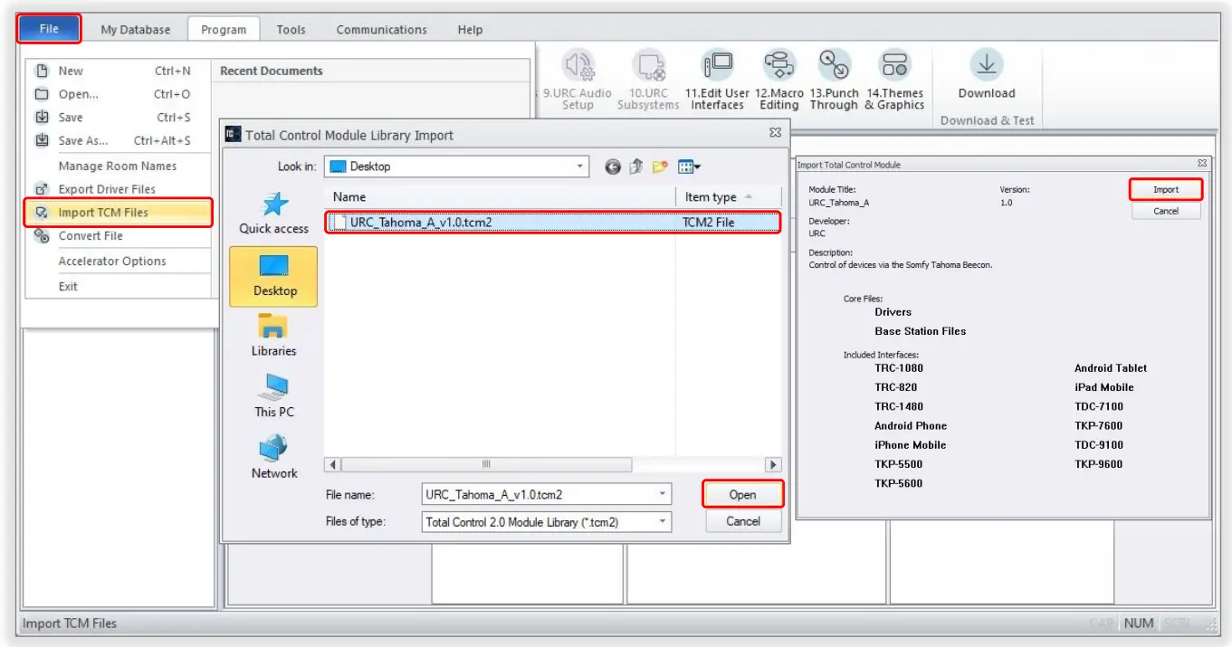 sOmfy Tahoma RTS Zigbee Samrtphone and Tablet Interface - app