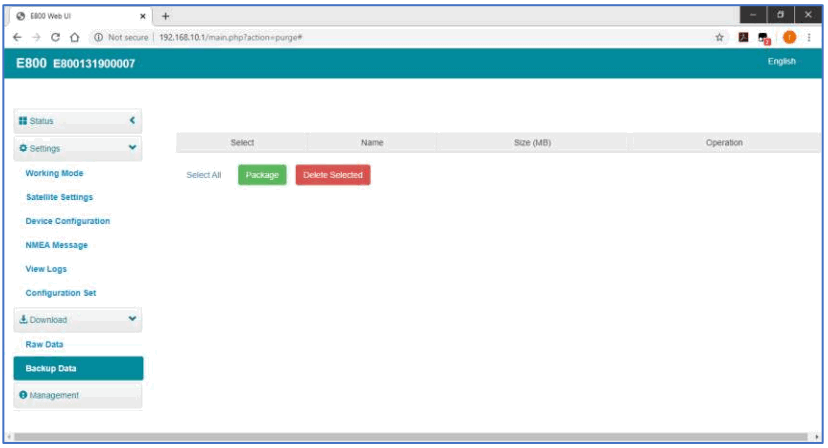 e survey E800 GNSS Receiver - Backup Data