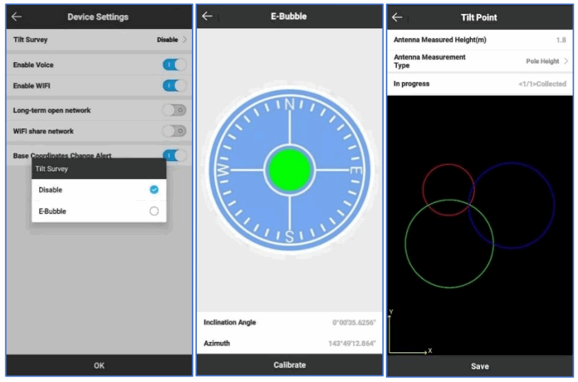 e survey E800 GNSS Receiver - E bubble Calibration