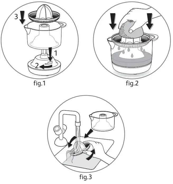 moulinex PC120870 Citrus Electric Press Ultra Compact 25W Kitchen Mate - fig2