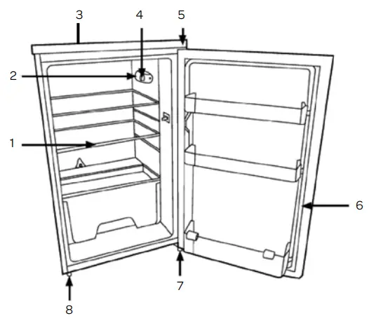 INVENTUM KK550B Freestanding Cooler - appliance description