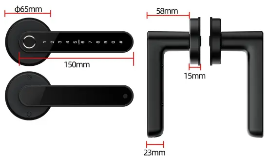 Lightsource N31-TTB Smart Door Lock -Lock structure