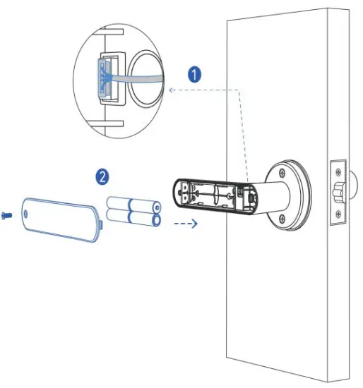Lightsource N31-TTB Smart Door Lock - Unscrew s
