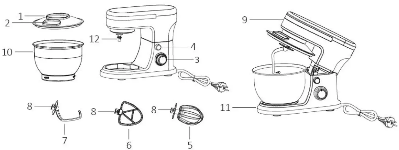 emerio KM-123117 Kitchen Machine 1