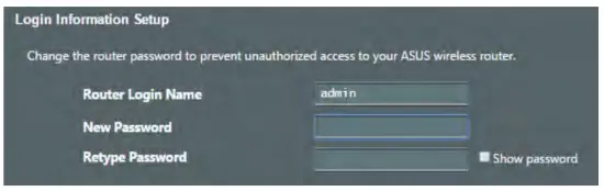 Set up a password