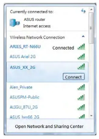 Connect to the network name