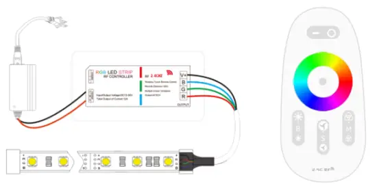 AIPIN 2 4GHz Touch Remote RGB Controller - Connecng Setup