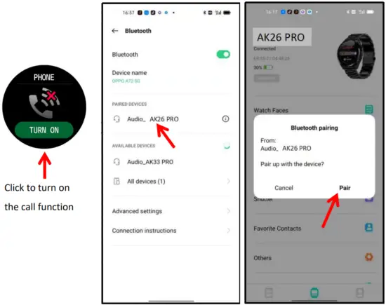 Shenzhen Wo Koxun Electronic Technology AK26PRO Smart Bracelet - Bluetooth connection