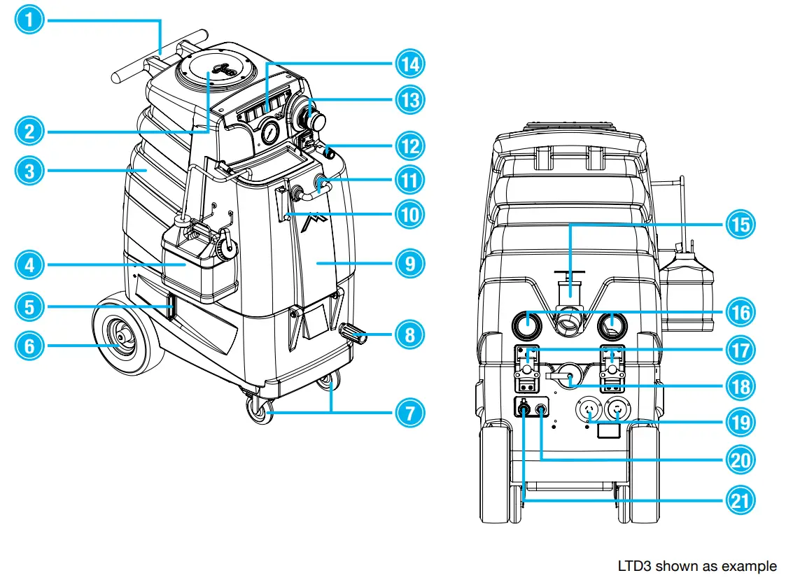 MYTEE LTD3 Speedster Limited Carpet Extractor - Parts
