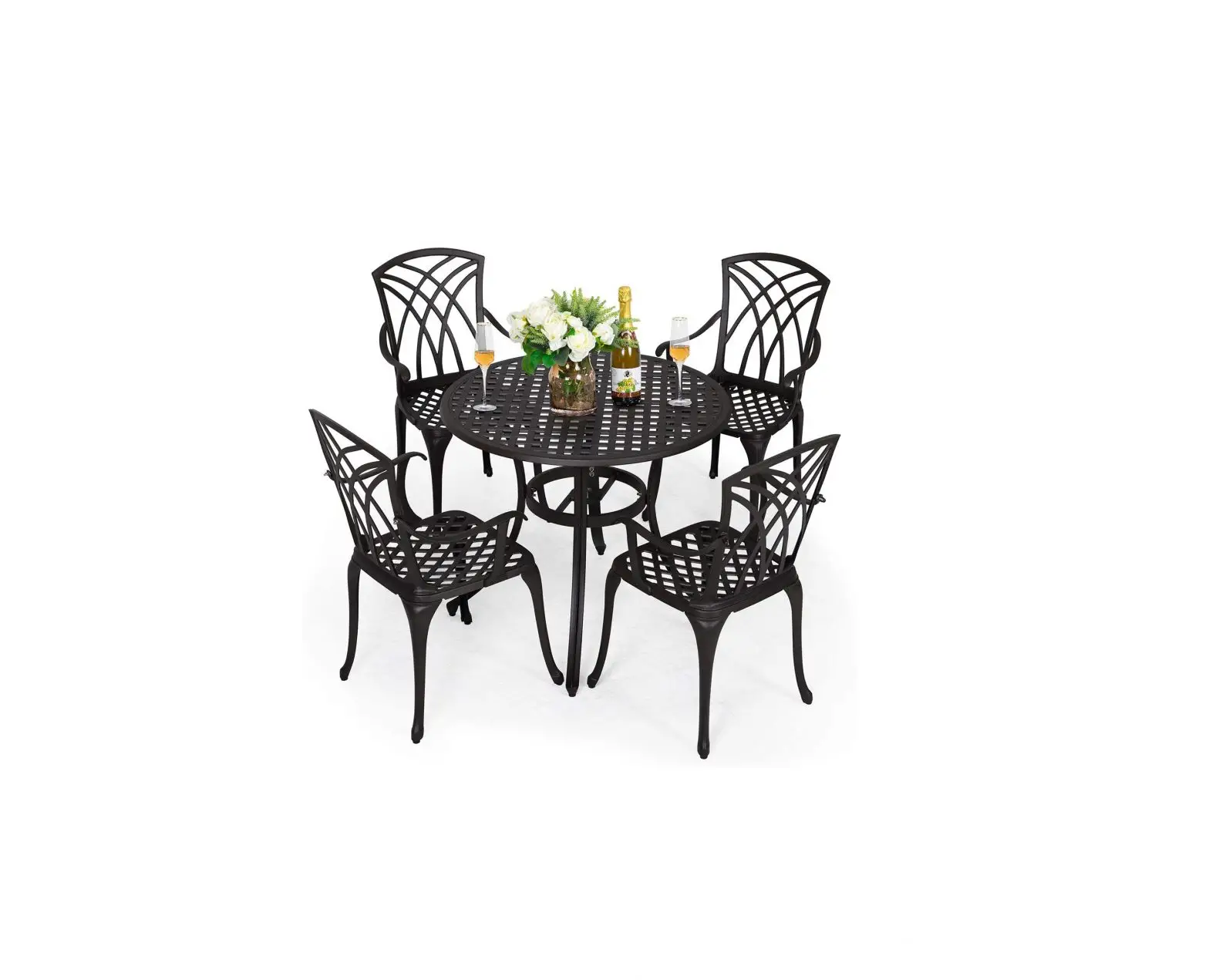 Nuu Garden 5-piece Cast Aluminum Patio Dining Set Outdoor Bistro Instruction Manual