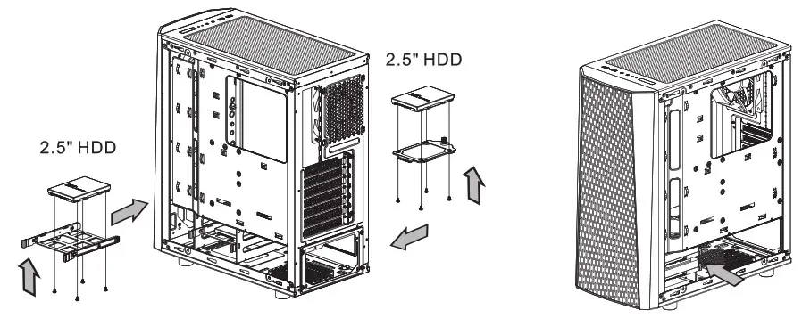 Thermaltake Tempered Glass Logo HDD Installation 2
