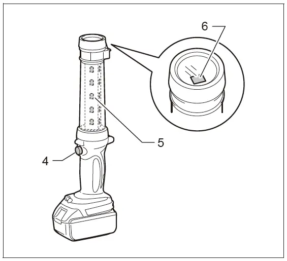 makita DML806 Cordless LED Flashlight fig 2