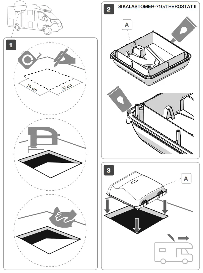 Fiamma VENT 28F Rooflight - THEROSTAT