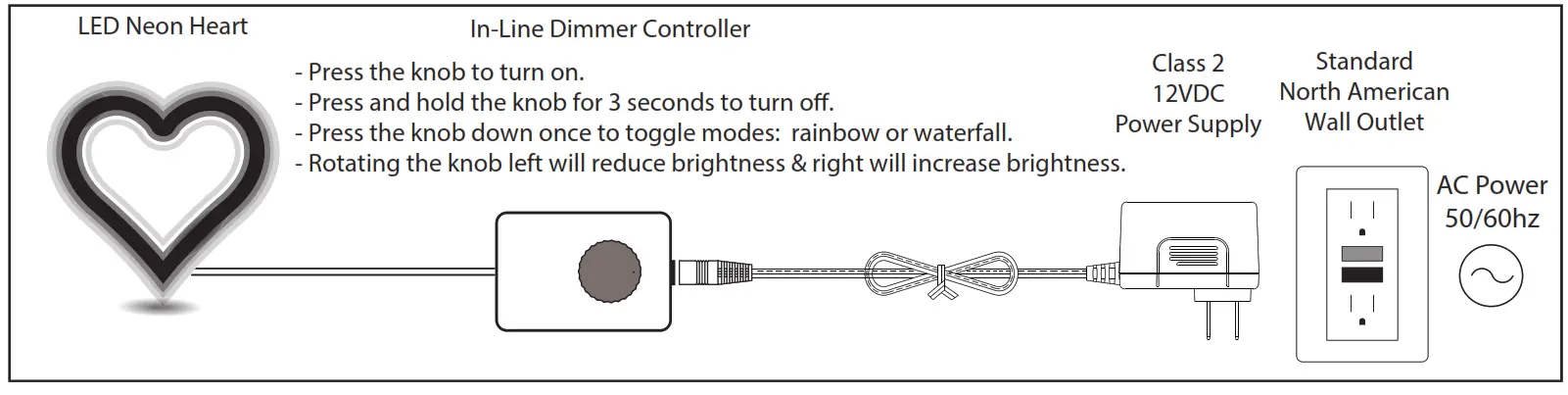 OUR GLOWING HEARTS Signature LED Neon Rainbow Heart - fig 3