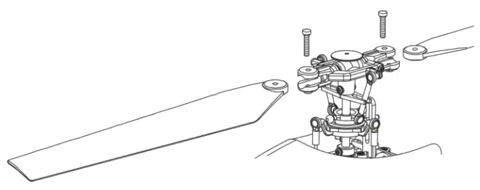 NINJA 250 Single-Rotor Radio Control Helicopter - Remove the rotor blades