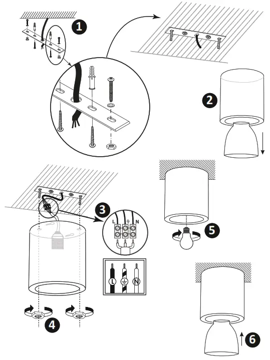 Sanico 311719 JUPITER Plafond Ceiling Lamp - fig 1