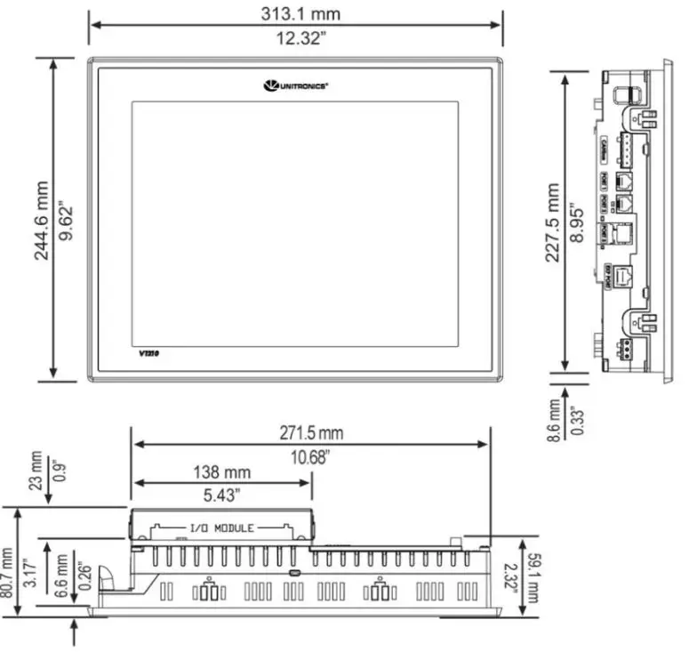 UNITRONICS V1210-T20BJ Logic Controllers with Embedded HMI Panel 2