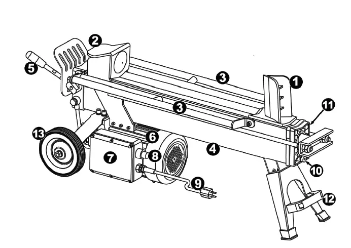 BRABEREQ BE-LS5TELL 5 Ton Log Splitter LL