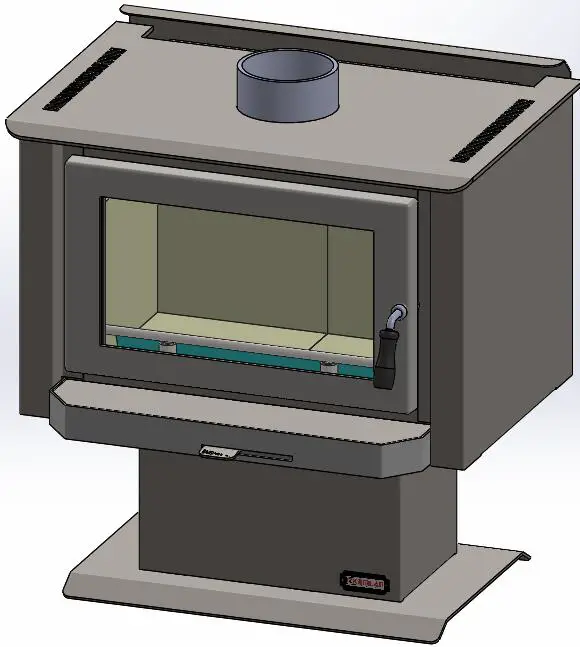 KEMLAN Tempo 3 Freestanding Wood Fireplace - Cover