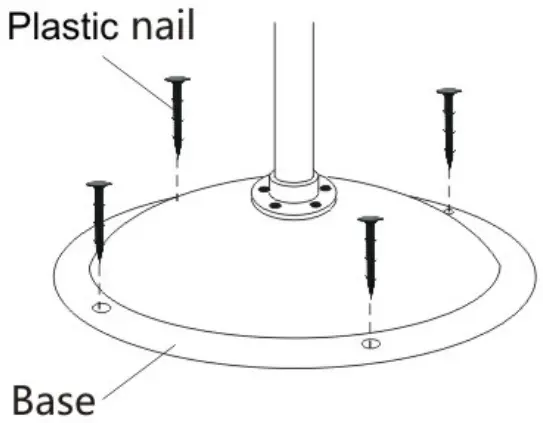TORNADO HI FAN 30HVF 1P 30 Inch High Velocity Metal Stationary Non Oscillating Pedestal Fan - Fan Assembly 2