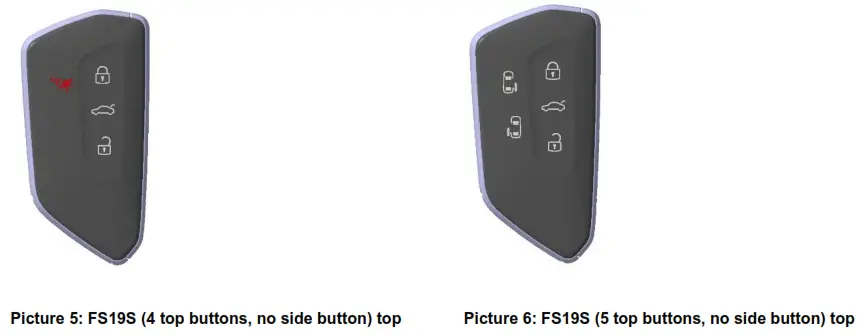 Hella Kgaa FS19S Passive Entry Passive Start Radio Identification Devices -