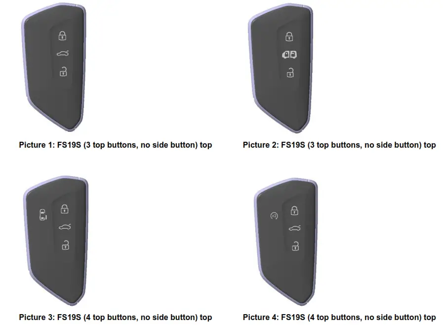 Hella Kgaa FS19S Passive Entry Passive Start Radio Identification Devices