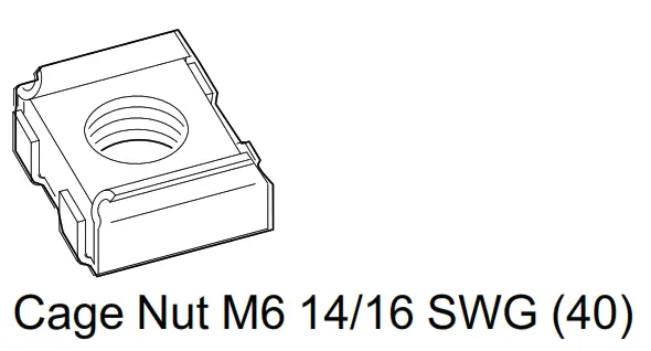 APC Easy Rack 1U Blanking Panel Kit ER7BP1U - Cage Nut -