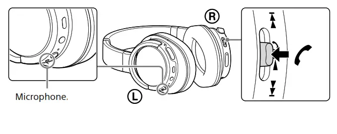 SONY MDR-ZX780DC Wireless Noise Canceling Stereo Headset - Making or receiving a cal