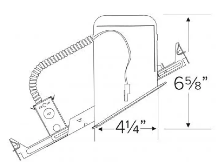 ELCO Lighting EL470ICA 4 Inch LED-IC-Airtight-Sloped-Ceiling-Single-Wall-New-Construction-Housing-FIG- (1)