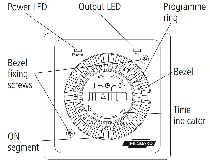 TIMEGUARD NTT01 24 Hour Mechanical Time Switch - Power LED