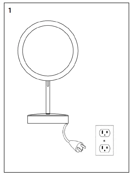 robern LIT Freestanding Magnification Mirror 1