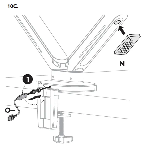GAM-135-W Dual Monitor Arm Deltaco Gaming White Line-fig-19