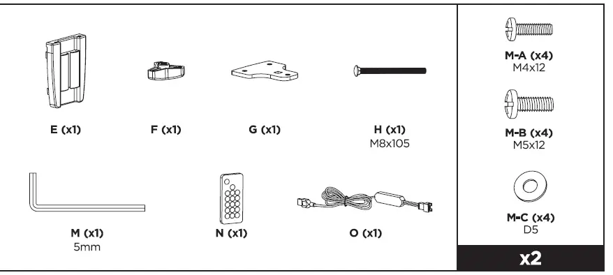 GAM-135-W Dual Monitor Arm Deltaco Gaming White Line-fig-3
