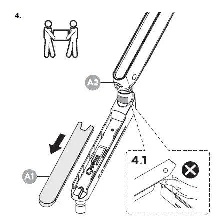 GAM-135-W Dual Monitor Arm Deltaco Gaming White Line-fig-7