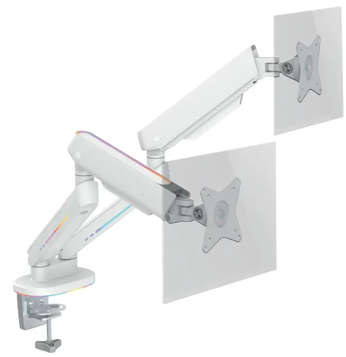 GAM-135-W Dual Monitor Arm Deltaco Gaming White Line-product