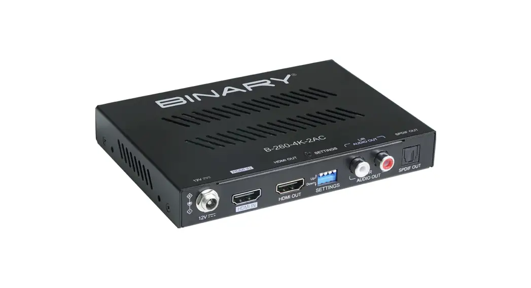 Binary B-260-4k-2ac 260 Series 4k Audio Extractor Instruction Manual