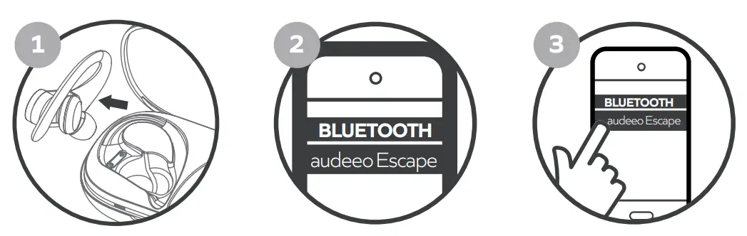 audeeo AOESCAPE Sport True Wireless Earphones - connect