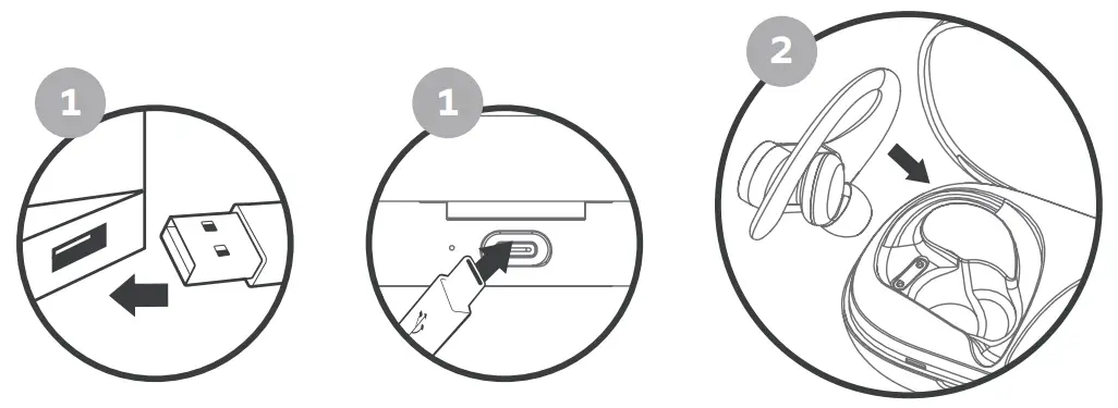 audeeo AOESCAPE Sport True Wireless Earphones - turn of