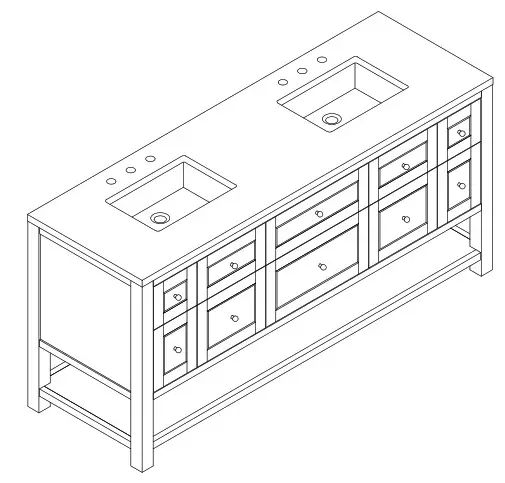 JAMES MARTIN 330 V72 LNO 72 Inch Breckenridge Vanity - cover