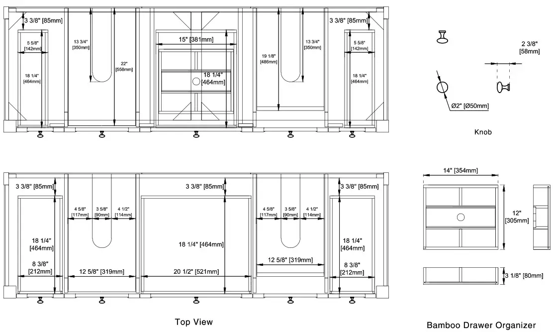 JAMES MARTIN 330 V72 LNO 72 Inch Breckenridge Vanity - overview 1