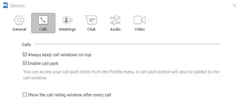 Northland MaX UC Desktop Softphone Application - CALL PARK