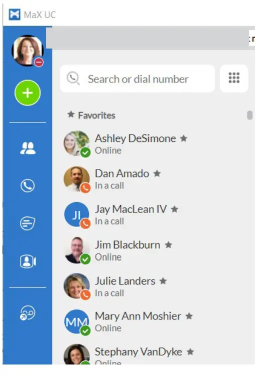 Northland MaX UC Desktop Softphone Application - FROM CONTACTS