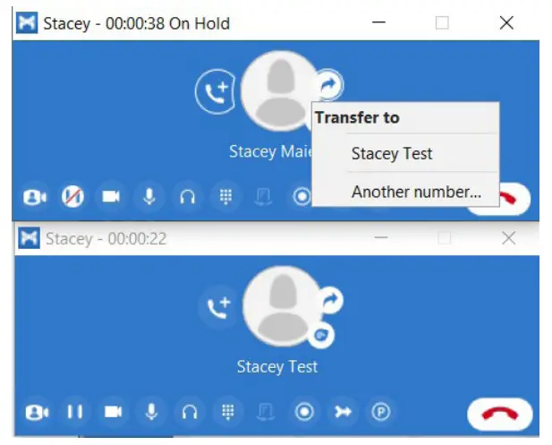 Northland MaX UC Desktop Softphone Application - call windows