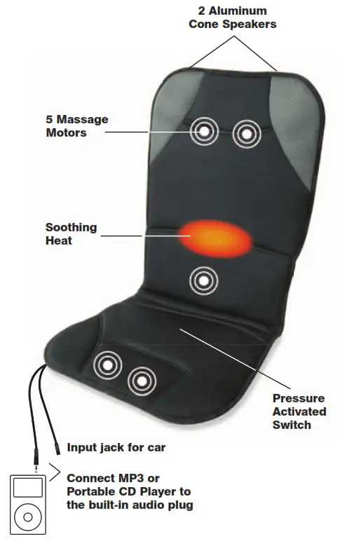 Music playing 5 motor massage seat 1
