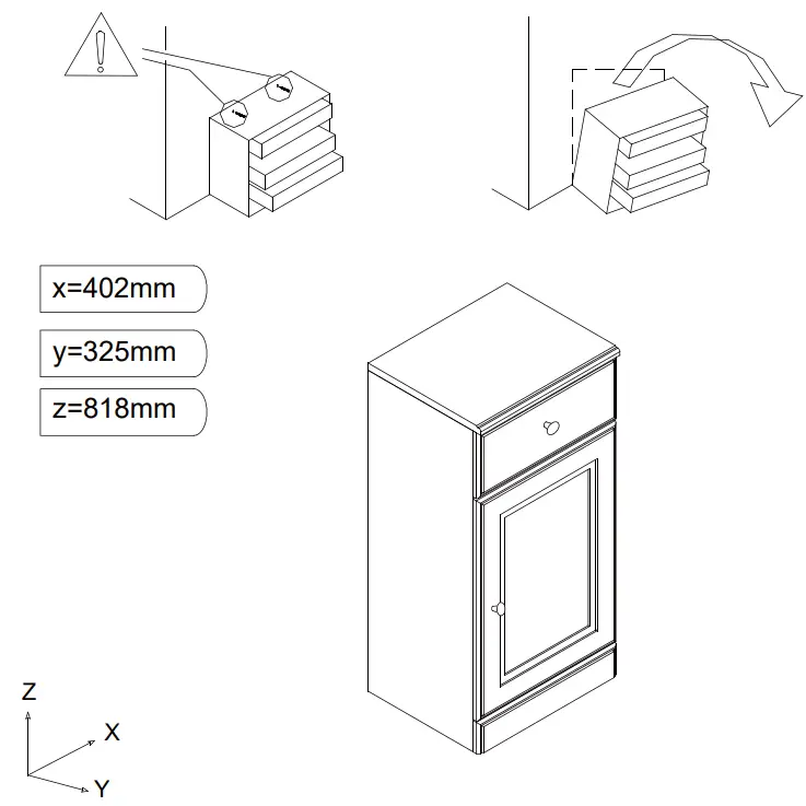WESBURY BeBa_27051 400mm Storage Cabinet - figure 2