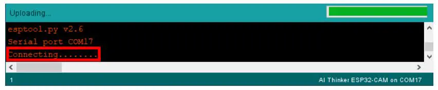 JOY-iT SBC-ESP32-Cam Camera Module - When uploading, you have to restart your camera module once