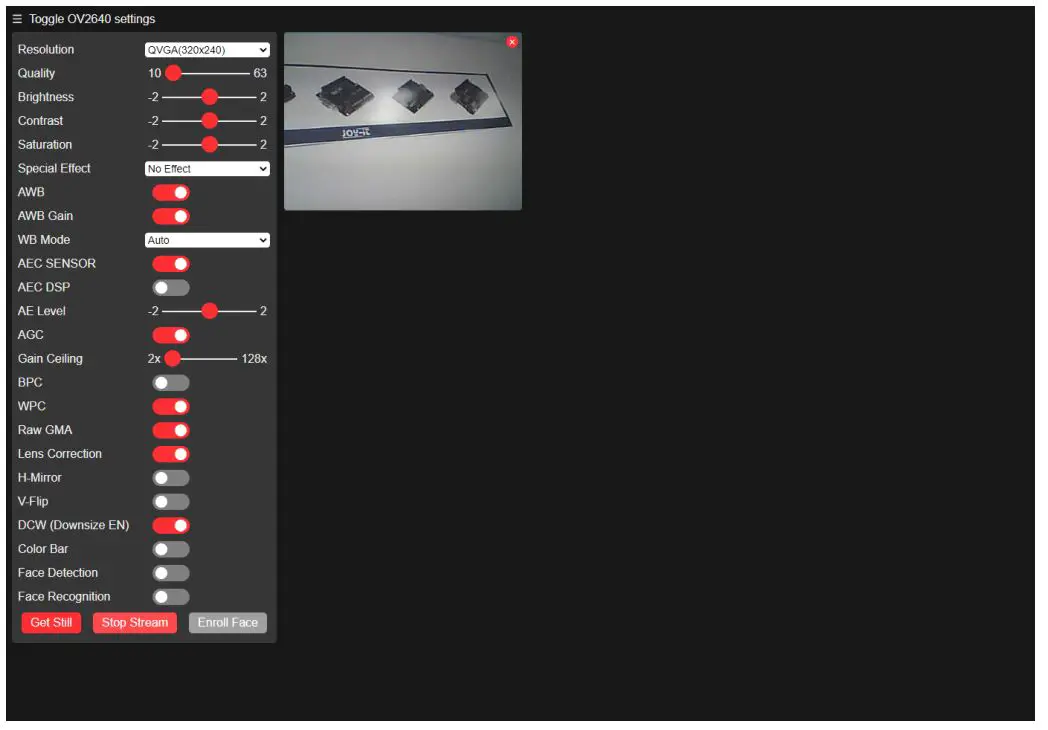 JOY-iT SBC-ESP32-Cam Camera Module - You must enter the displayed IP address in your Internet browser