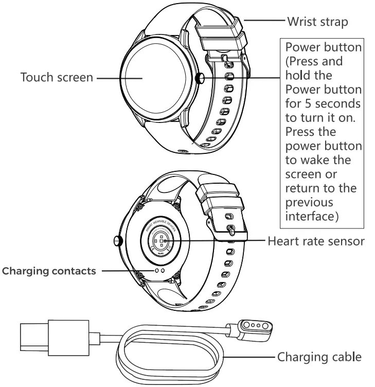 SoundPEATS Watch Pro 1 Smart Watch Fitness Tracker - fig