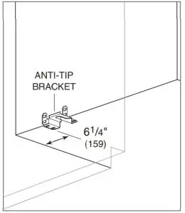 Anti-tip Bracket Location