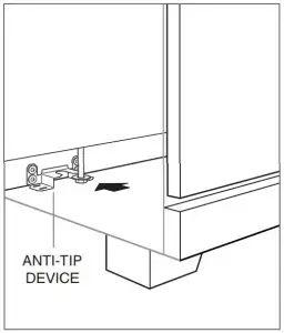 Anti-tip device location
